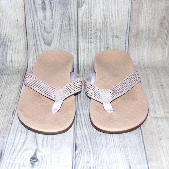 VIONIC Tide Rhinestone Lavender Thong Sandals Womens Size 8 - Picture 4 of 7